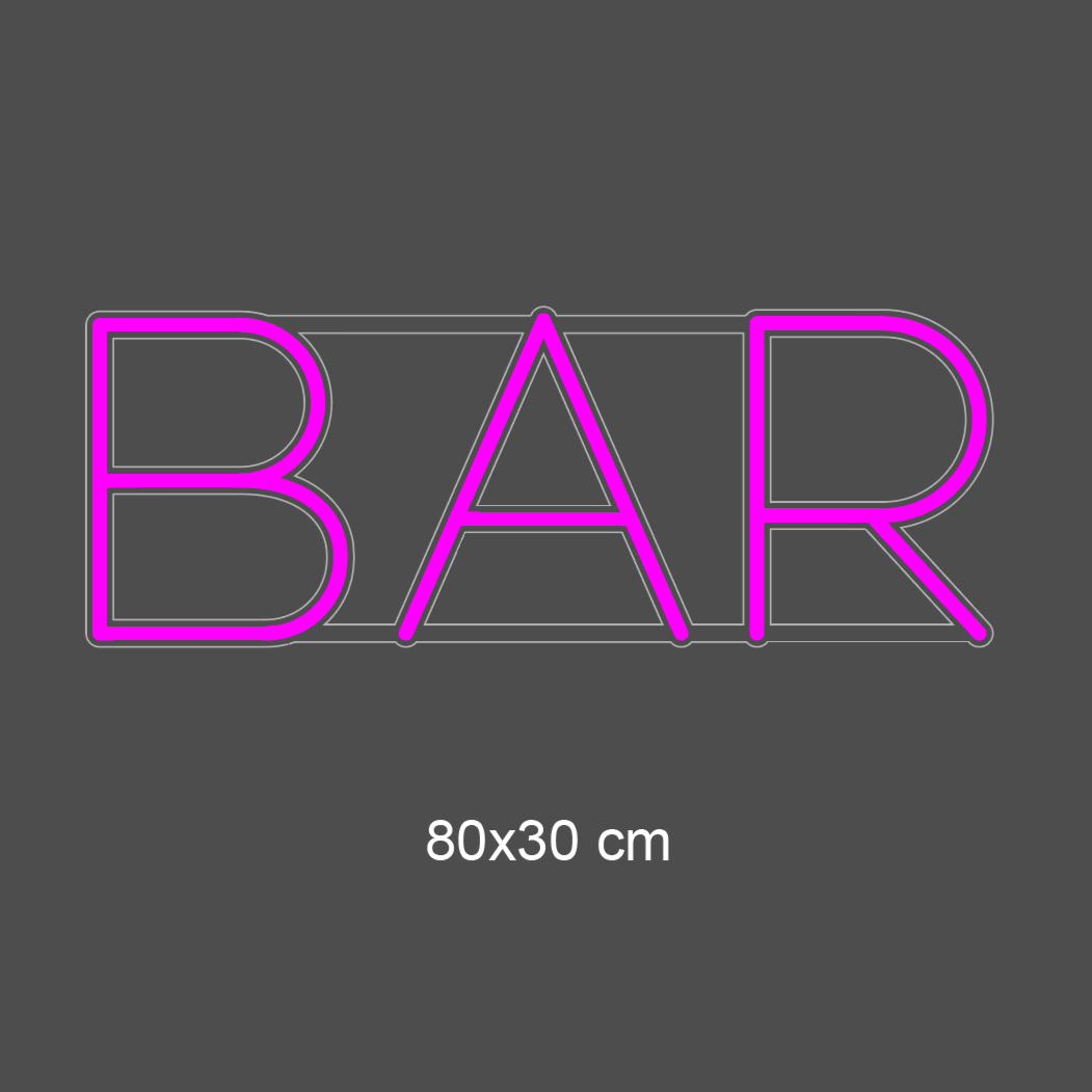 "BAR" LED NEONSKYLT, Utomhus iP65