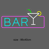 "Bar" Led neonskylt. 86x40 cm.