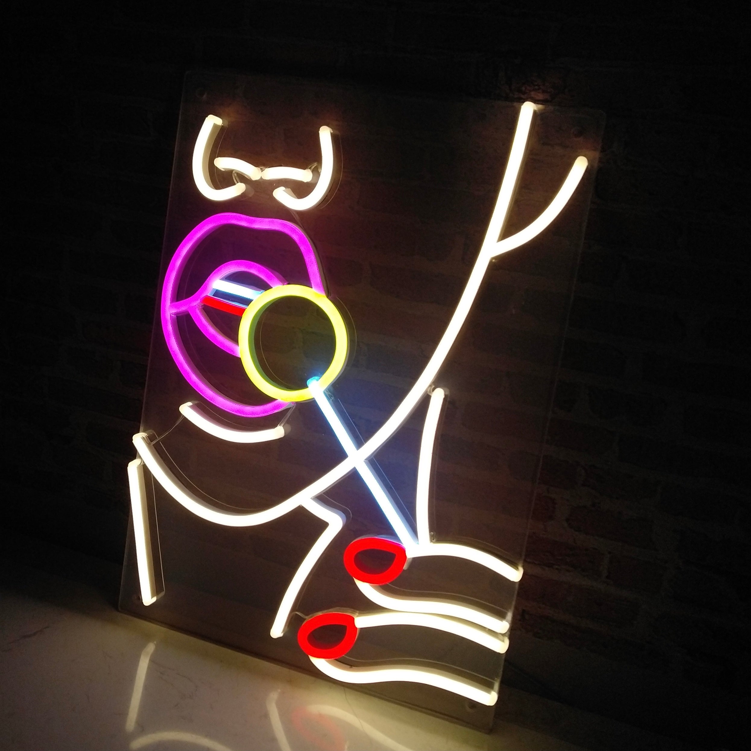 "licking lollipop" LED NEONSKILT.