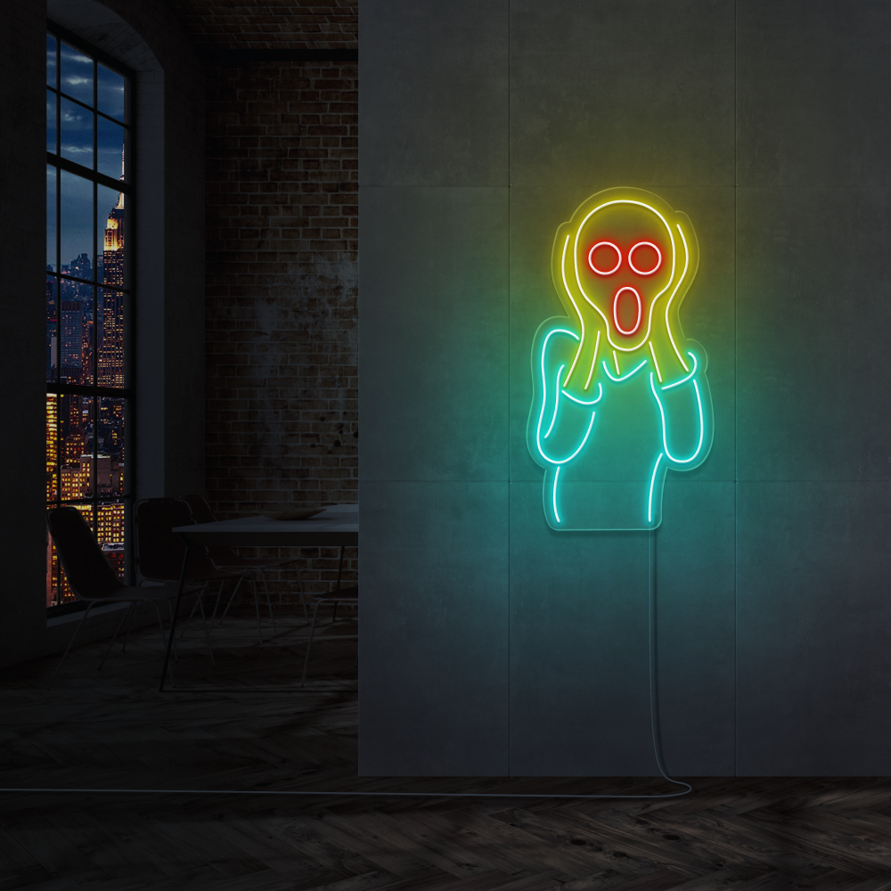"Skriet" Led Neonskilt -