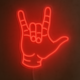 "Love Hand" Led Neonskylt.