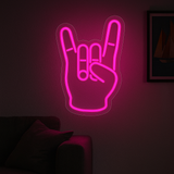 "Rock Hand" Led Neonskylt.
