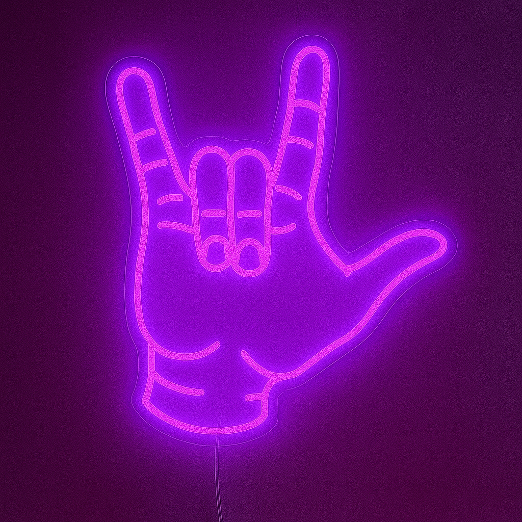 "Love Hand" Led Neonskylt.