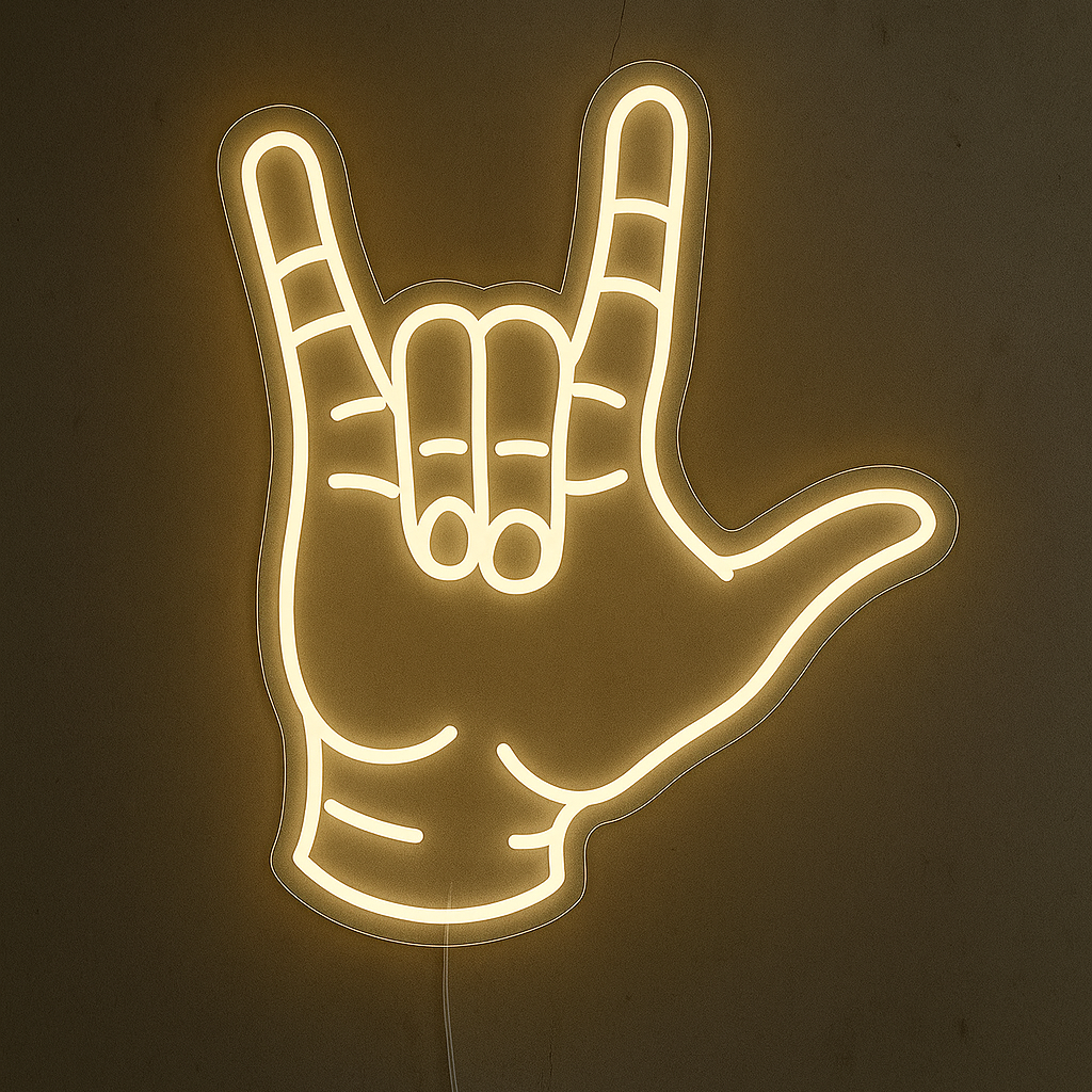"Love Hand" Led Neonskylt.