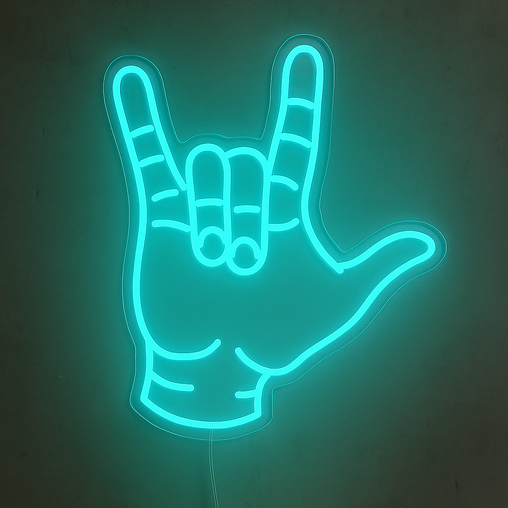 "Love Hand" Led Neonskylt.