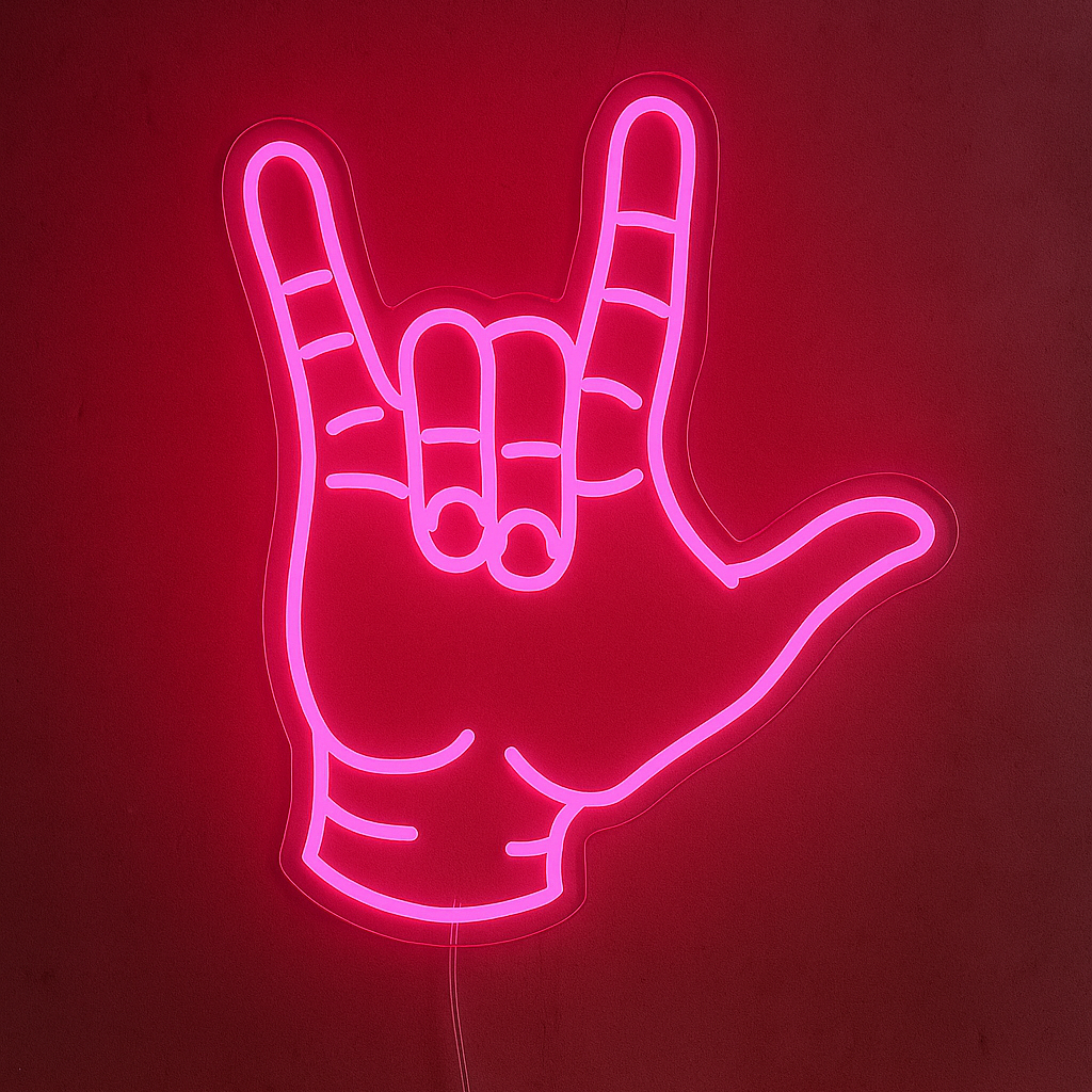 "Love Hand" Led Neonskylt.