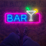 "Bar" Led neonskylt. 86x40 cm.