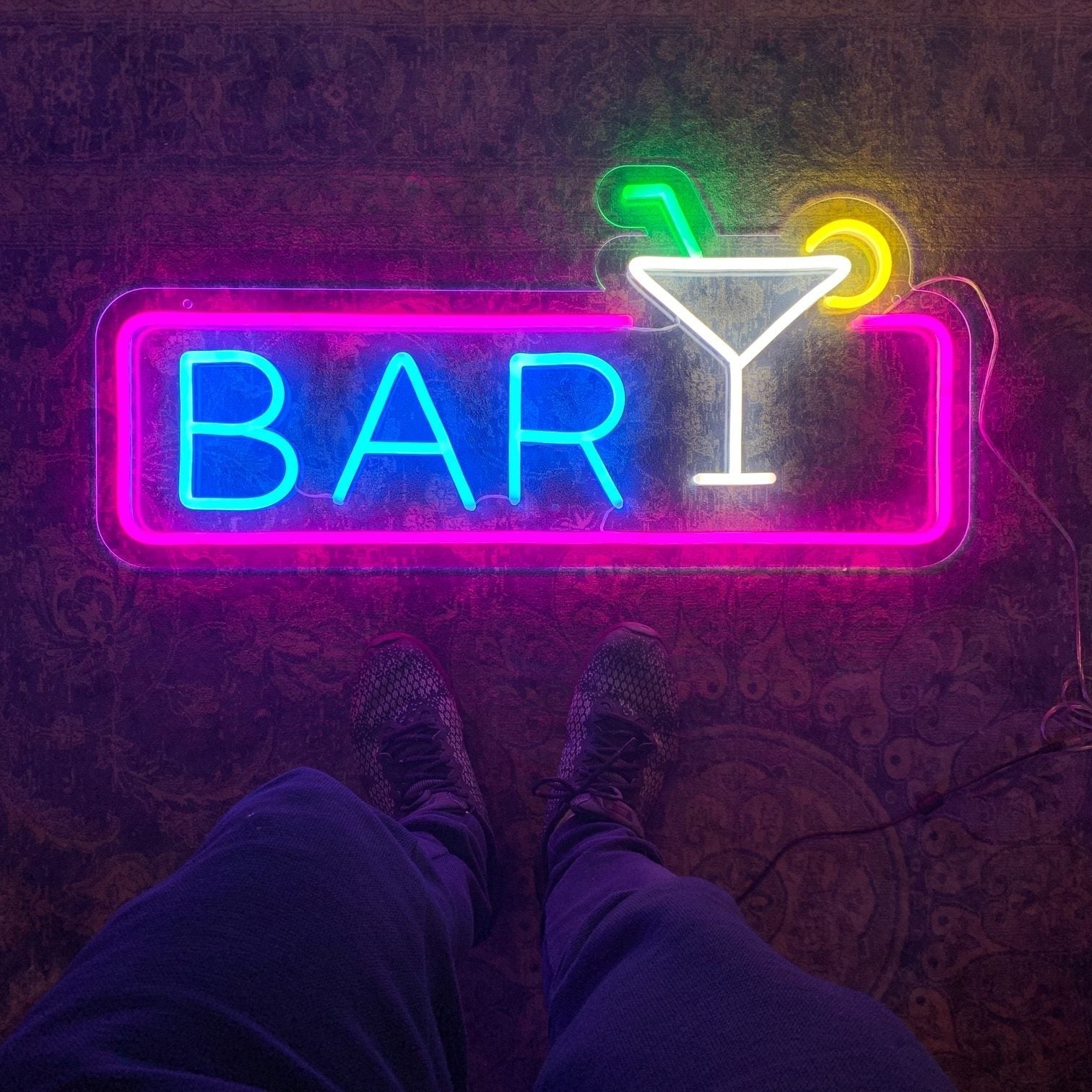 "Bar" Led neonskylt. 86x40 cm.