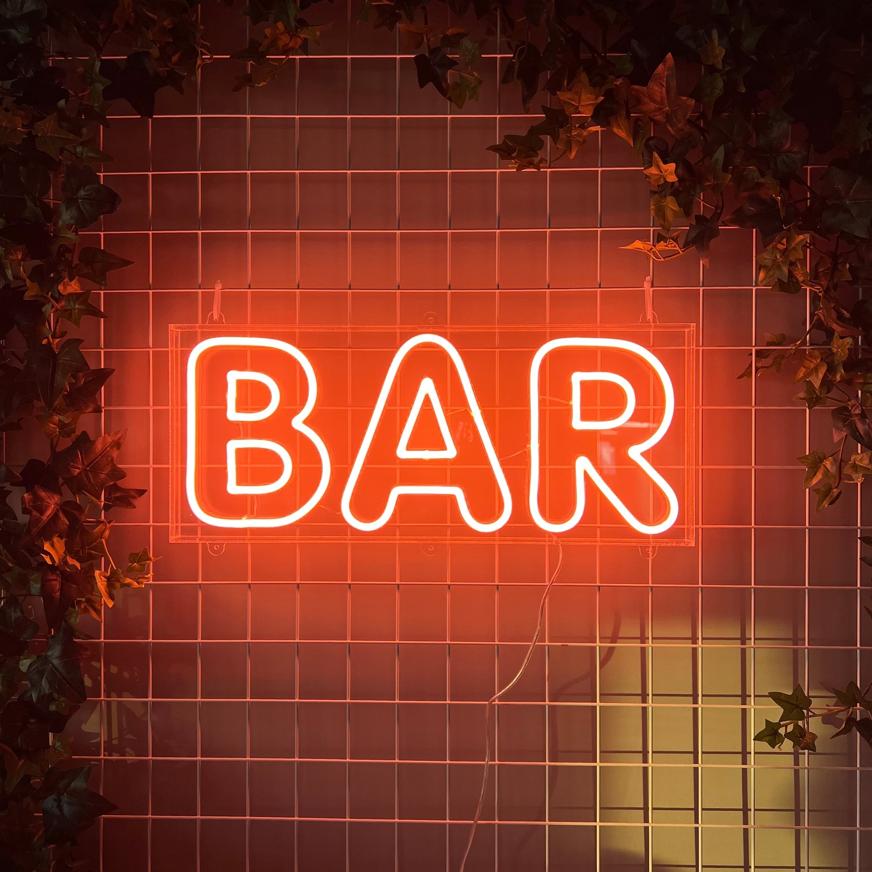 "Bar" Led neonskylt. Vattentät.