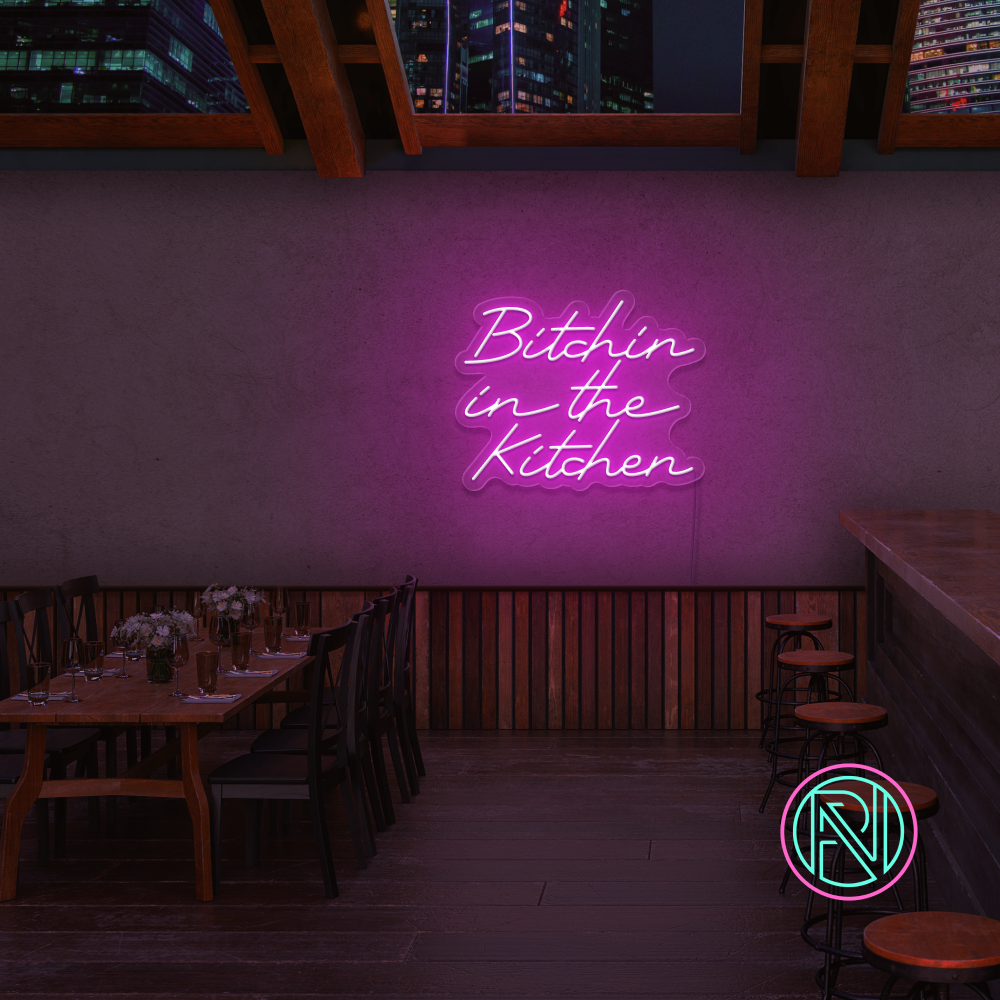 "Bitchin in the Kitchen" Led neonskylt