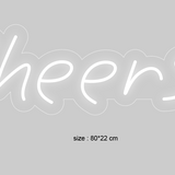 "Cheers!" Led neonskylt.