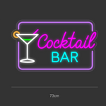 "Cocktail BAR" Led neonskylt. 73x44 cm