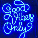 "Good Vibes Only" Led neonskylt. 68x56cm