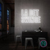 "LA DET SWINGE" Led neonskylt.