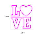 "L❤️VE" Led neonskylt. 60x53 cm.