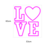 "L❤️VE" Led neonskylt. 60x53 cm.