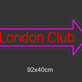 "London Club" LED Neonskylt.