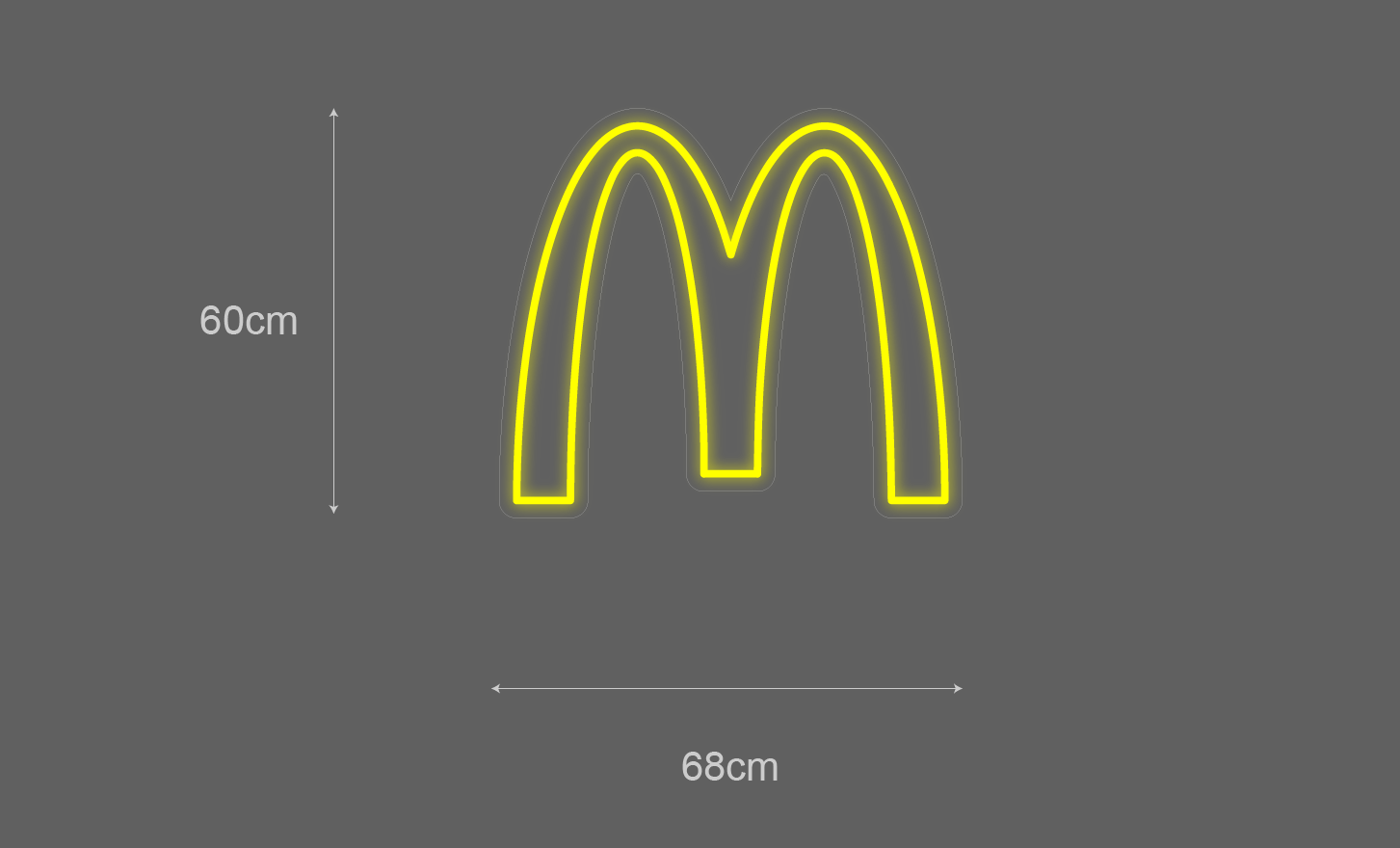 "M" Led neonskylt.