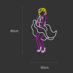 LED-neonskilt med Marilyn Monroe-kontur, mål 85 cm høyde og 50 cm bredde