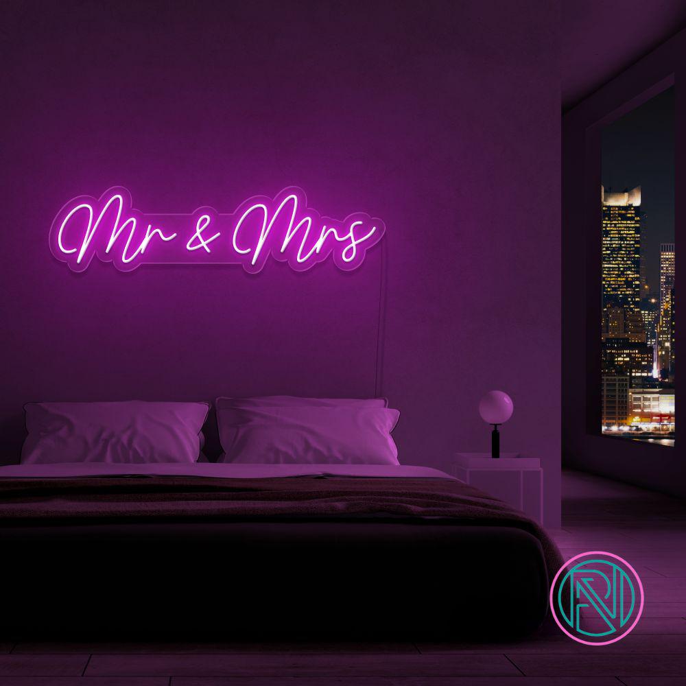 "Mr & Mrs" Led neonskylt.