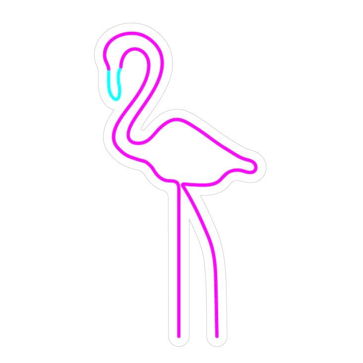 Neonskylt "Flamingo" Rosa.
