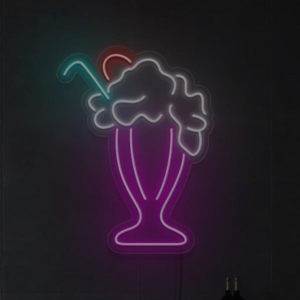 Neonskylt milkshake