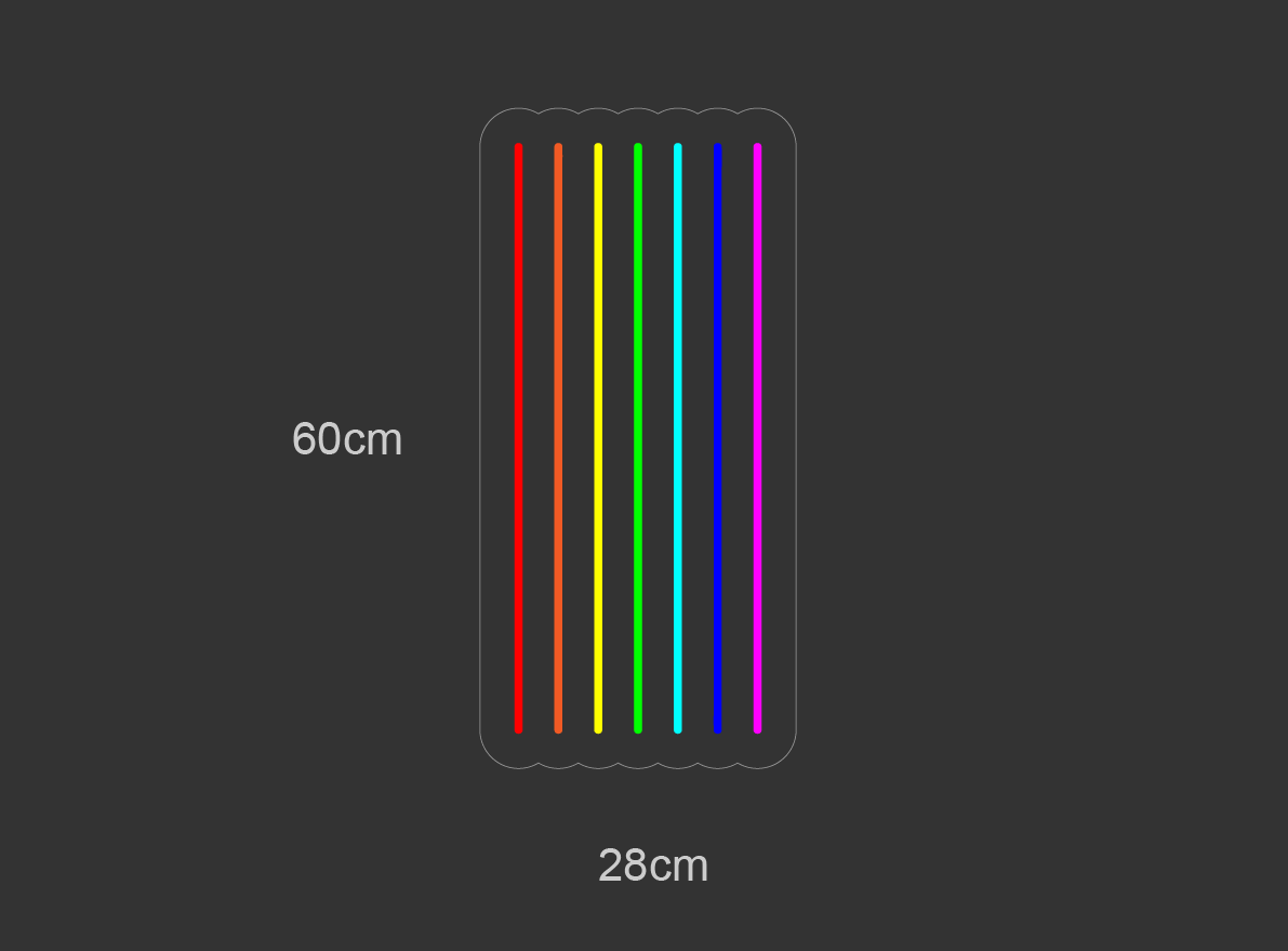 "Rainbow stripe" Led neonskylt