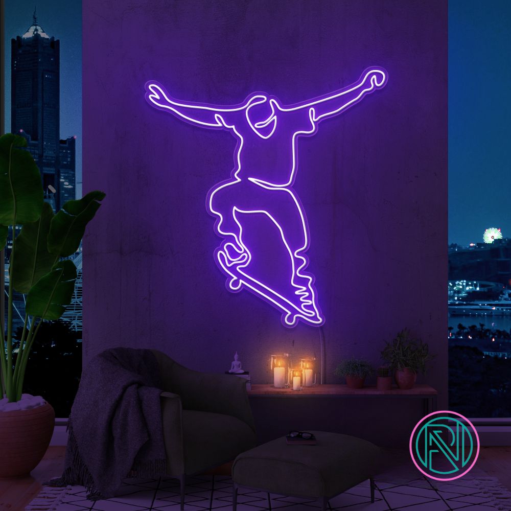 "Skate" Led neonskylt.