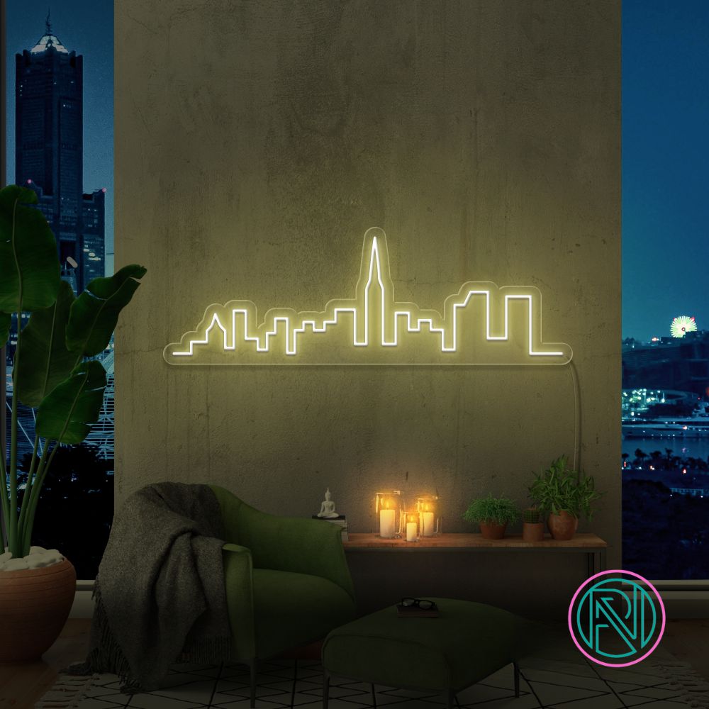 "Skyline" Led neonskylt.