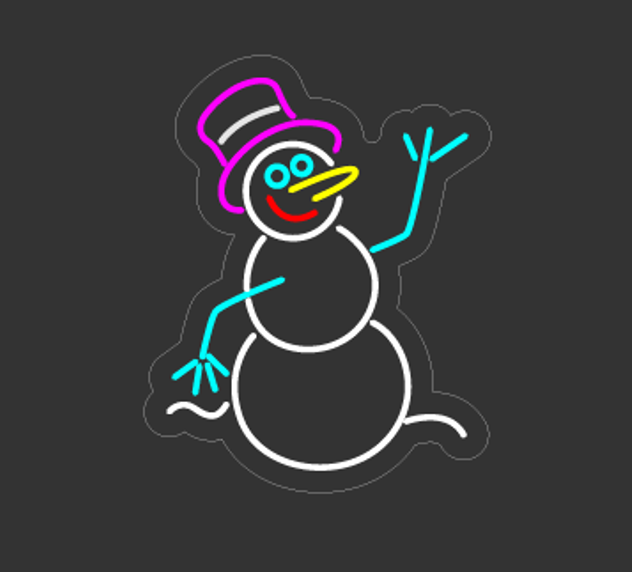 "SnowMan" Led neonskylt.