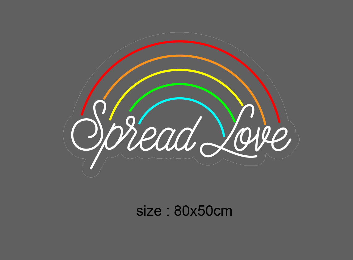 "Spread Love" Led neonskylt