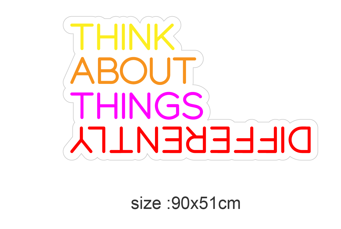 "THINK ABOUT THINGS" Led neonskylt.