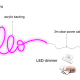 "Vad döljer du för mig?" Led neonskylt. Välj önskad färg.