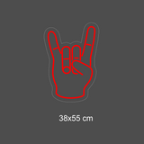 "Rock Hand" Led Neonskylt.