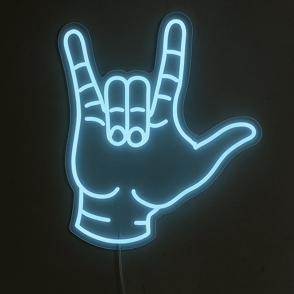 "Love Hand" Led Neonskylt.