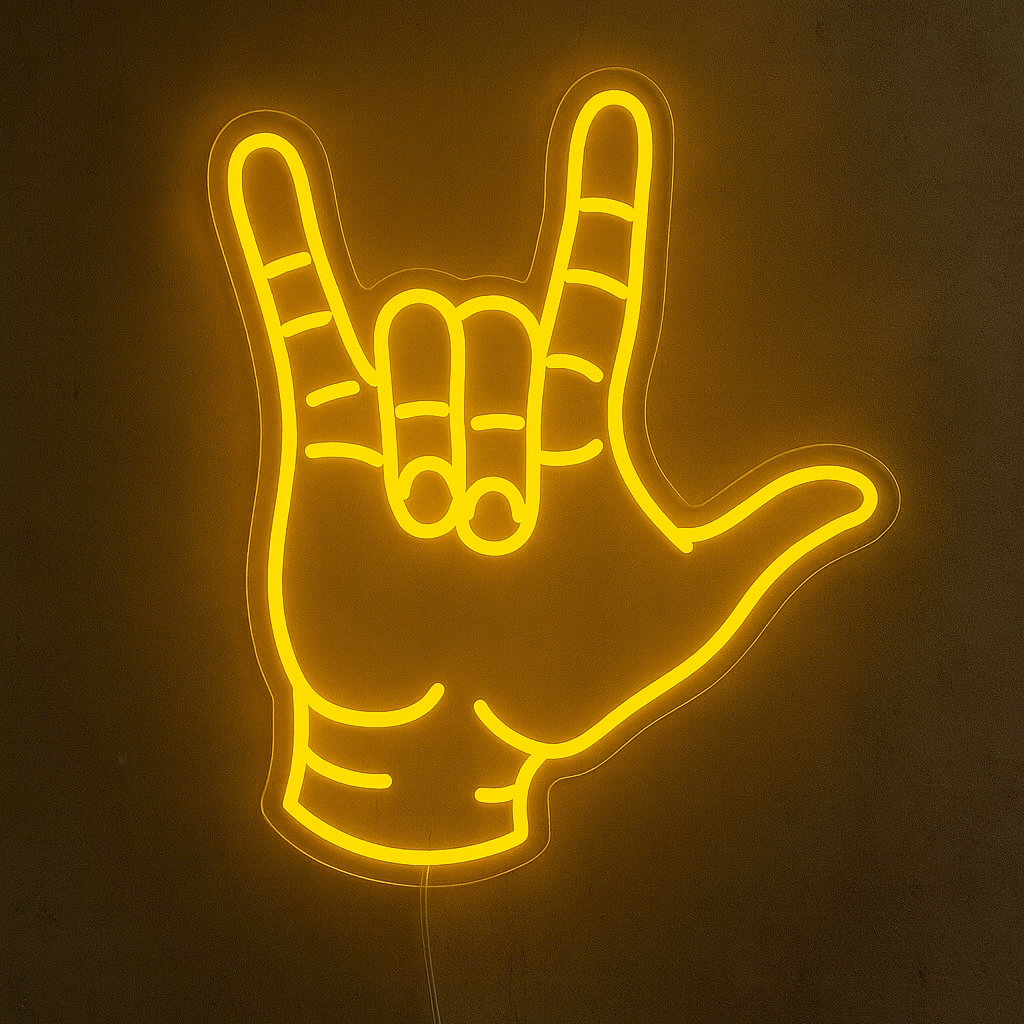 "Love Hand" Led Neonskylt.