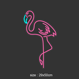"Flamingo Tropisk" Led neonskylt