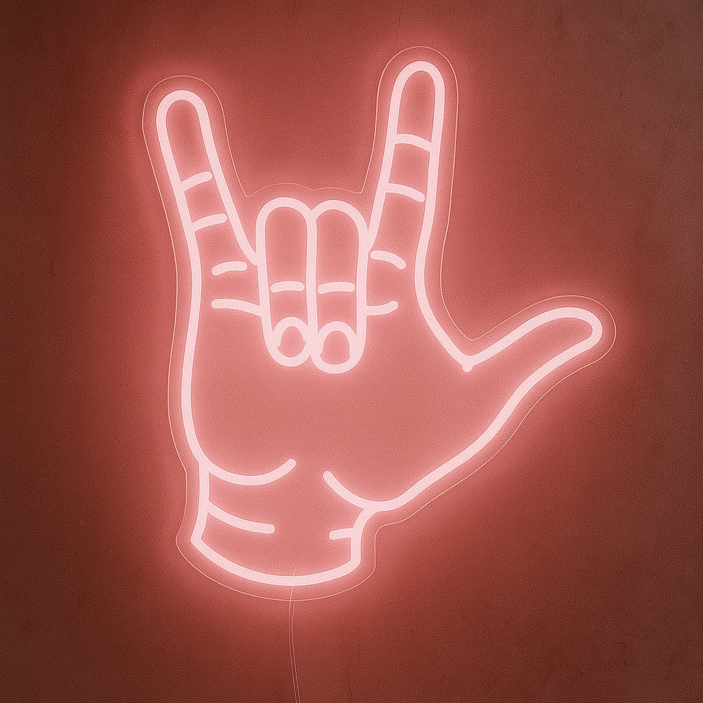 "Love Hand" Led Neonskylt.