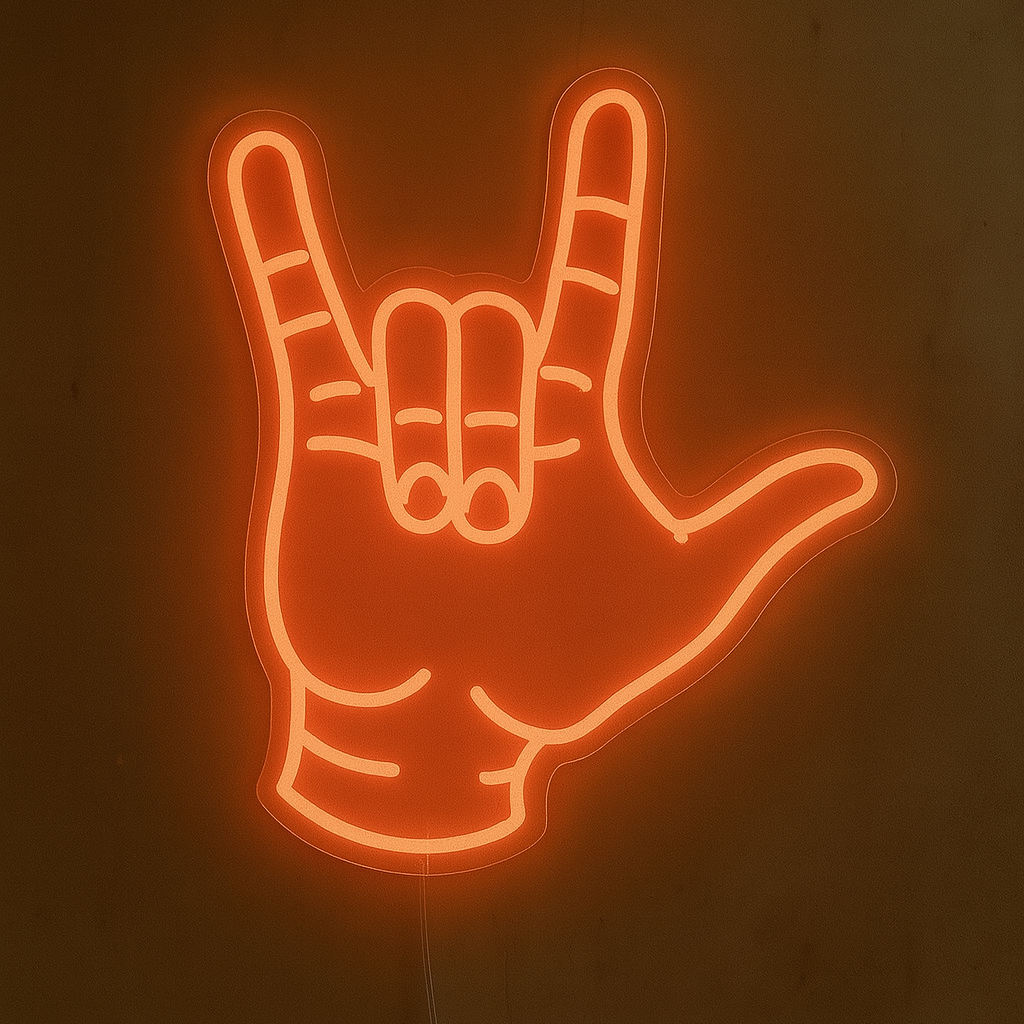 "Love Hand" Led Neonskylt.