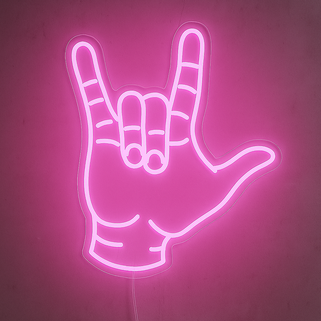 "Love Hand" Led Neonskylt.