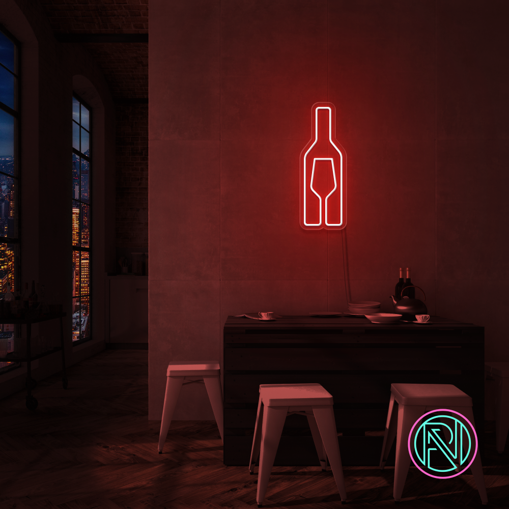 "Vin" Led neonskylt.