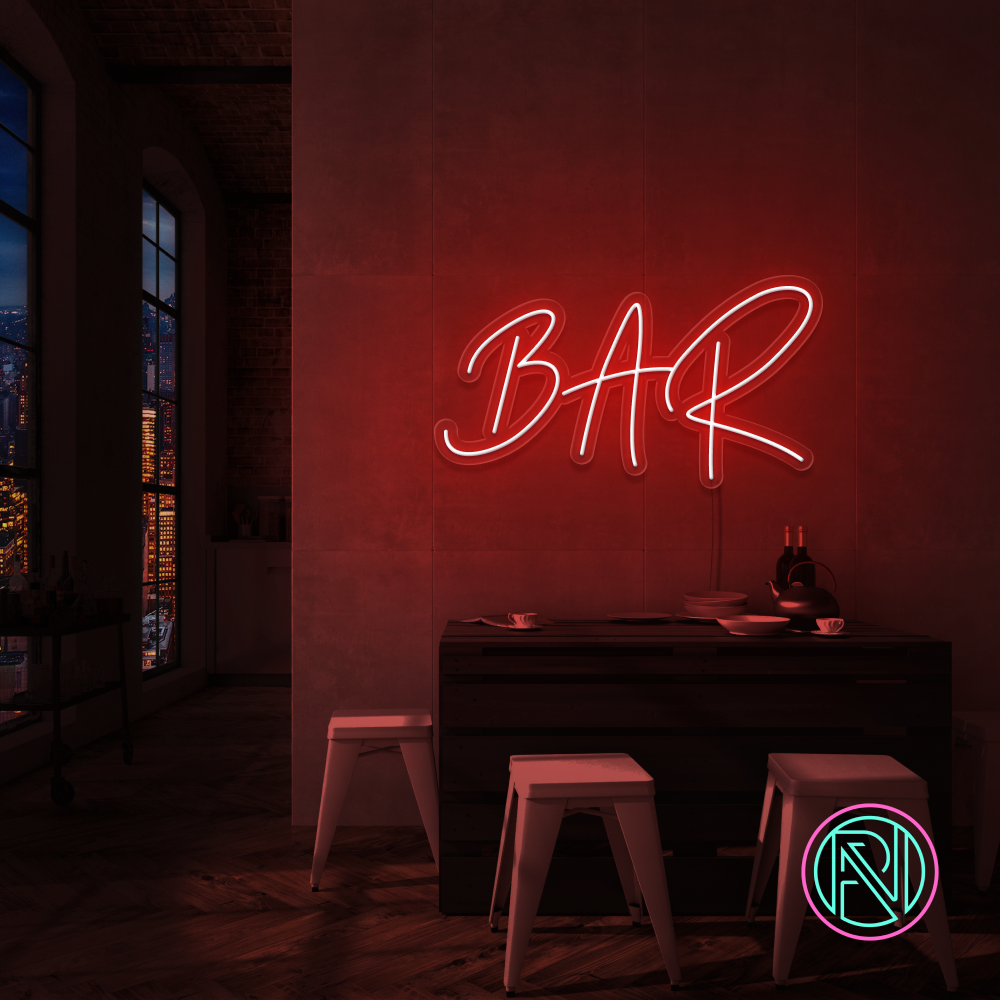 Skap en pulserende stemning med vårt 'bar' led-neonskilt, ideelt for forfriskende cocktailbarer og nattklubber. Dette skiltet er designet for å fange oppmerksomhet med sitt skarpe lys og moderne estetikk, perfekt for å forvandle ethvert miljø til et sentrum for sosialt samvær og moro.
