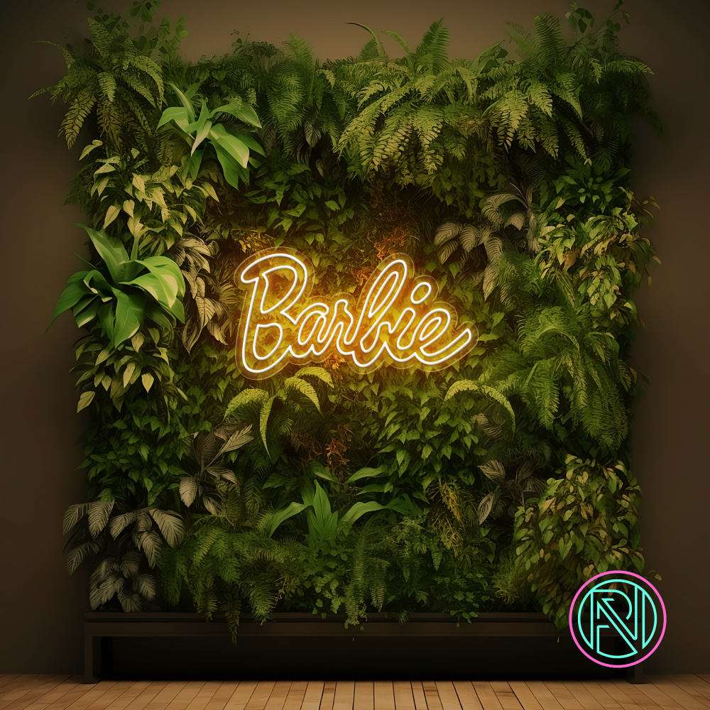 Gi rommet et moderne preg med vårt 'barbie' led neonskilt. Det er det perfekte valget for å legge til en leken og trendy atmosfære i enhver setting. Velg din favorittfarge og se hvordan dette elegante neonskiltet forvandler rommet ditt.