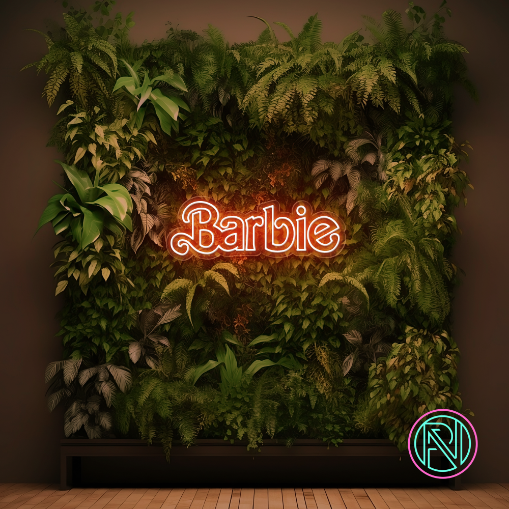 Gjør lokalene dine lekne og uimotståelige med 'barbie' originale led-neonskiltet. Perfekt for å piffe opp rommet med en leken sjarm. Velg en farge som matcher din stil og skap en unik atmosfære.