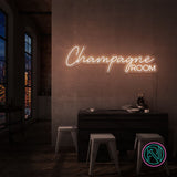 Skap en luksuriøs atmosfære med vårt 'champagne room' led neonskilt. Velg mellom et spekter av farger for å tilpasse det etter ditt personlige preg. Dette led-skiltet er ideelt for å gi et snev av eleganse til rommet, perfekt for private rom eller moderne forretningslokaler.