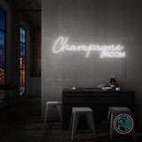 Skap en luksuriøs atmosfære med vårt 'champagne room' led neonskilt. Velg mellom et spekter av farger for å tilpasse det etter ditt personlige preg. Dette led-skiltet er ideelt for å gi et snev av eleganse til rommet, perfekt for private rom eller moderne forretningslokaler.