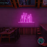 Skap en dynamisk og engasjerende atmosfære med vårt 'flasker' led neonskilt. Dette skiltet er perfekt for forretninger og industri, og leverer et iøynefallende design som fanger kundenes oppmerksomhet. Med mulighet til å velge i et spekter av farger, kan du tilpasse skiltet for å matche din bedrifts estetikk og stil.