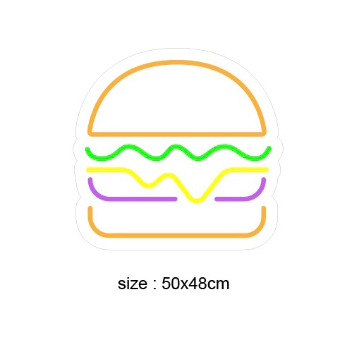 "Hamburgare" Led neonskylt.