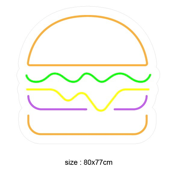 "Hamburgare" Led neonskylt.