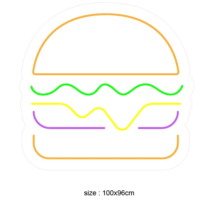 "Hamburgare" Led neonskylt.
